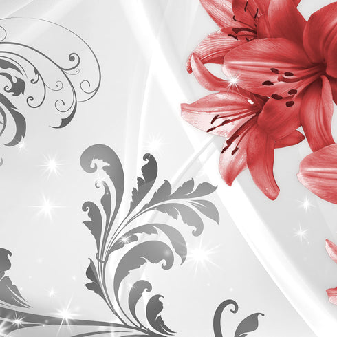 Wandbilder Wohnzimmer XXL Blumen Lilien Moderne Bild Abstrakt